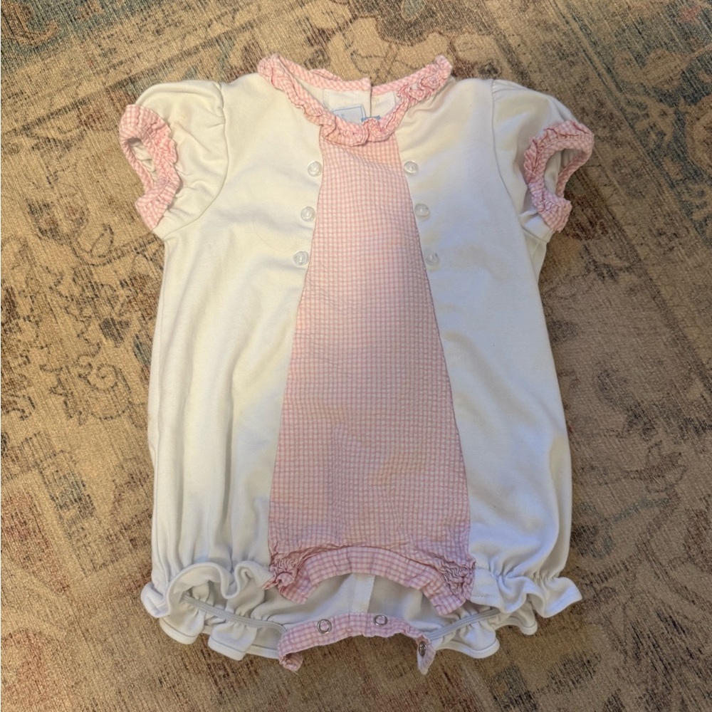 Little English Pink and White Bubble, Size 9M